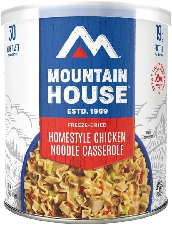 Mountain House Homestyle Chicken Noodle Casserole #10 Can| Freeze-Dried Backpacking & Camping Food| Survival & Emergency Food | 6-Pack