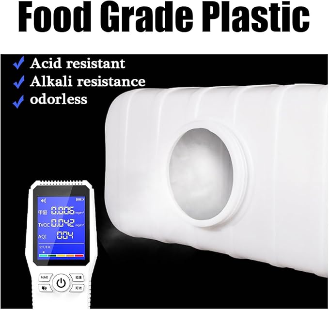 Water Tank Drop-Resistant Plastic,Portable Horizontal Plastic Water Storage Container with Faucet for Household Water Camping Outdoor Self-Driving(Size:13.2 Gal)
