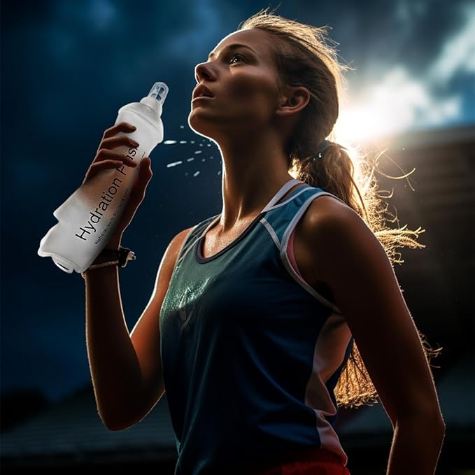 WILDREEDS 250ml Soft Flask, TPU Collapsible Soft Water Bottle for Hydration Pack, Running Vest, Folding Water Bottle for Hiking Cycling Climbing-1Pcs, White