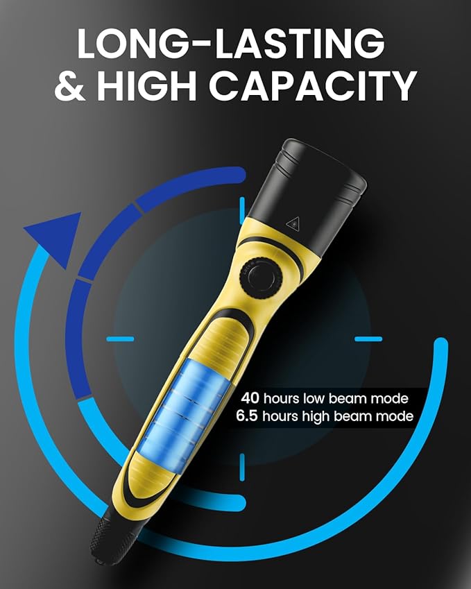 Premium Diving Safety Light – Powerful Waterproof Flashlight for Scuba Gear & Spearfishing – Up to 300 Meters Range, IPX8 Rated Dive Light