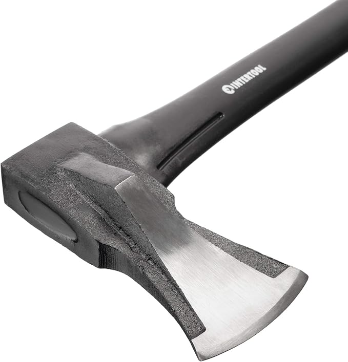 INTERTOOL 36-Inch Wood Splitting Maul | Heavy Duty Axe for Firewood Logs | Shock Absorbing Fiberglass Handle & Sheath | HT-0275
