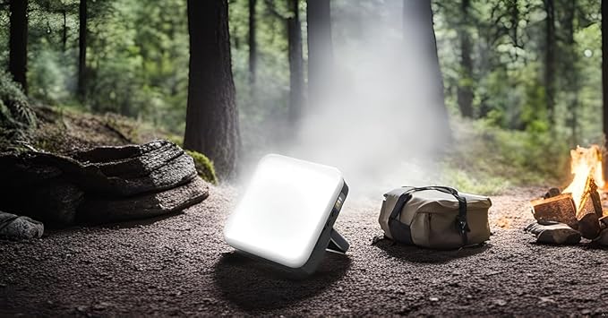 Tent Light for Vendor Booths, LED Portable Camping Lantern with 4 Lighting Modes, IPX4 Waterproof Camping Light, for Power Outages, Emergencies, Outdoors, Car Repairs