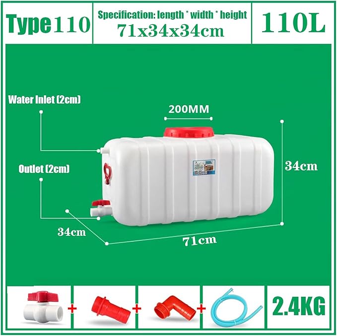 NAKAN Large Camping Water Containers with Tap Ultralight Portable Waterbucket Water Tank Emergency Cube Water Carrier for Home Camping Picnic BBQ Self-Driving Tour(Size:110L)