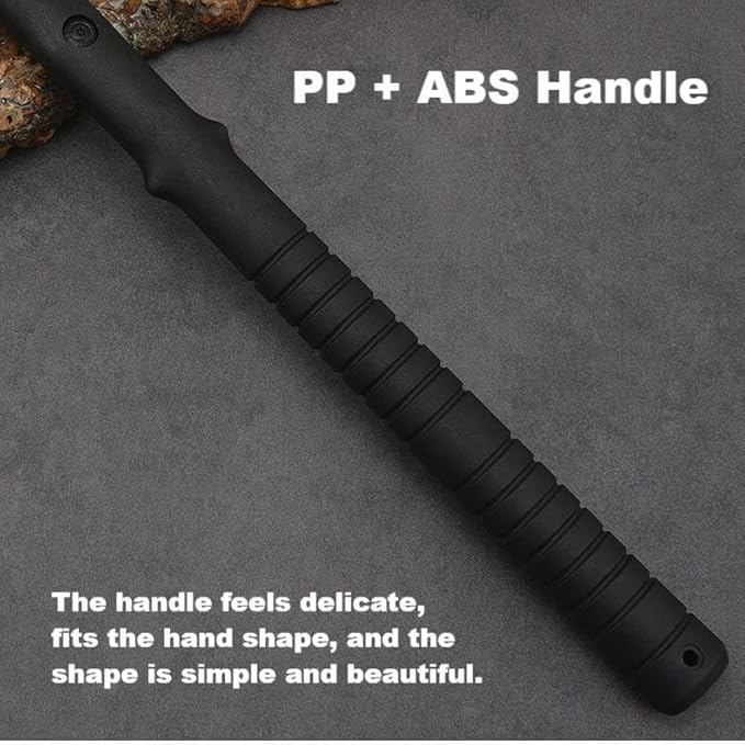 DOOM BLADE Camping Hatchet Axe with Hammer,Tomahawk Viking Nylon Sheath,Forged High Carbon Steel,Portable Camping Axe for Outdoor Splitting Wood,Hunting Survival