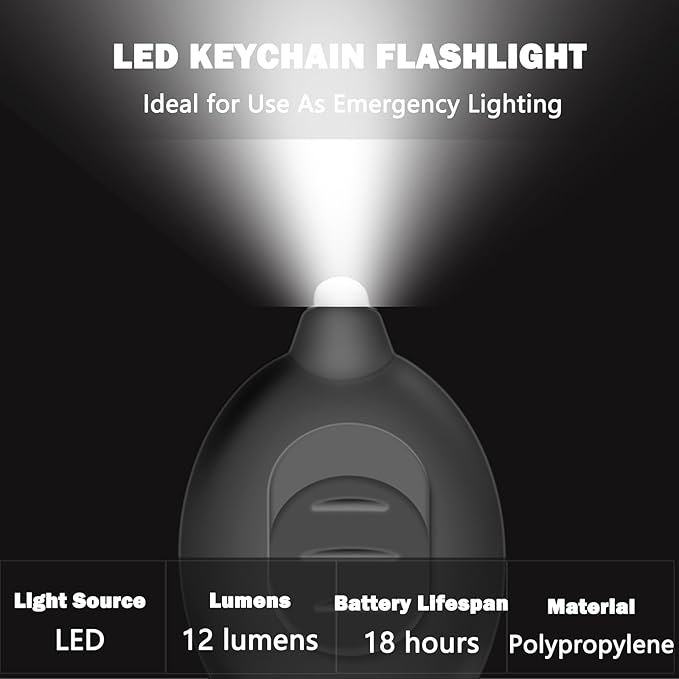 Mini LED Keychain Flashlight, 32-Pack Ultra Bright White Light, Small Pocket Keyring Torch for Emergency, Batteries Included