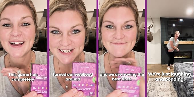 The Skin Deep Kidulting Fun Couples Card Game - Prompts to Create Funny Moments Between Couples & Friends - Inject Fun & Spontaneity Into Daily Interactions - Unique Gift & Date Night Idea