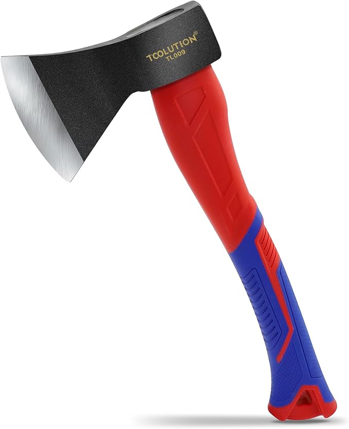 Camping Hatchet – Outdoor Axe for Wood Splitting, Kindling, Survival with Ergonomic Non-Slip Grip & Durable Stainless Steel Blade