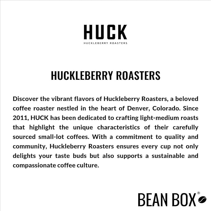 Bean Box Denver Coffee Sampler, 2-Pack - Roasted by Huckleberry Roasters, Gourmet Arabica Coffee, Variety Pack - Whole Bean