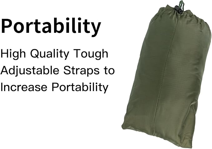 Poncho Liner Military Insulation Outdoor Camping Blanket for Travel, Beach, Grass, Picnic, Car Emergency, Outdoor, Survival
