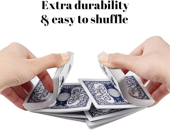 12 Pack Playing Cards, Poker Cards, Standard Index, Premium Playing Cards, Decks of Cards Bulk, Red and Blue, for Blackjack, Solitaire, Bridge, Canasta Card Game(Motorcycles and Beauties)