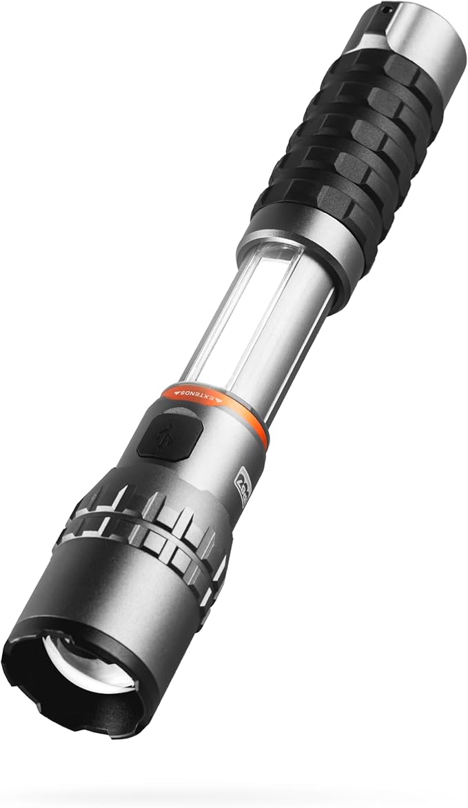 NEBO SLYDE King 2K Flashlight | 2000 Lumens, 7 Light Modes, Rechargeable COB Work Light & LED Flashlight, Magnetic Base, Waterproof, Great for Camping & Hunting, Includes USB-C Charging Cable