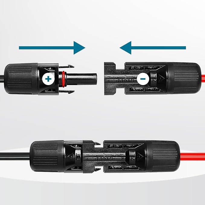 Solar Connector to XT60 Adapter Cable - 35FT, 10AWG for Solar Panel to Portable Power Station