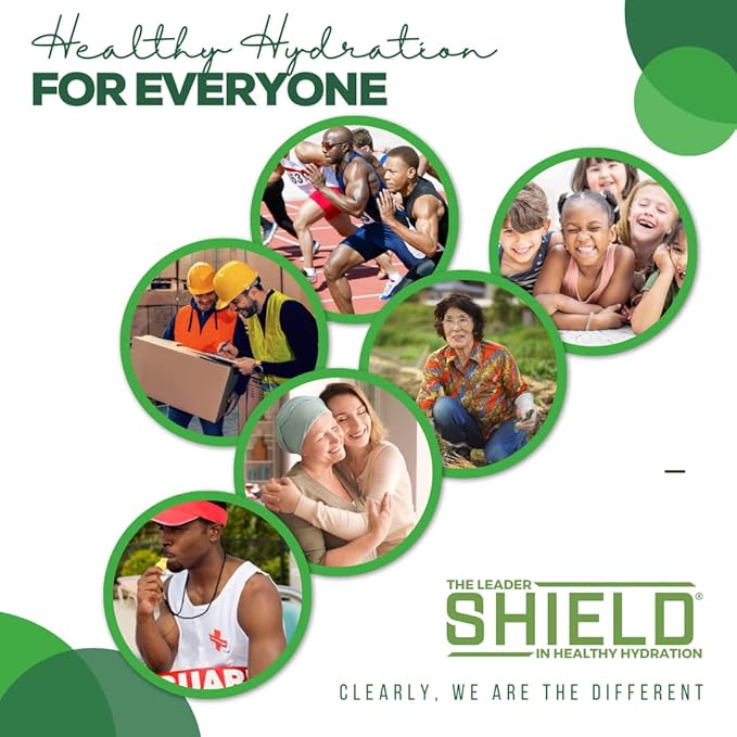 SHIELD® Electrolyte Replenisher | 32ct Powder Stick Packs – Refreshing, Clean, & Clear Hydration, No Artificial Colors/Dyes, No HFCS, Balanced Electrolyte Replenishment, and Real Fruit Flavor