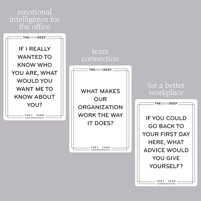 (THE AND) Coworkers Edition - 199 Icebreaker Conversation Cards for Workplace - Team Building Game for Work - Fun Office Activity to Break The Ice and Get to Know Your Teammates by The Skin Deep