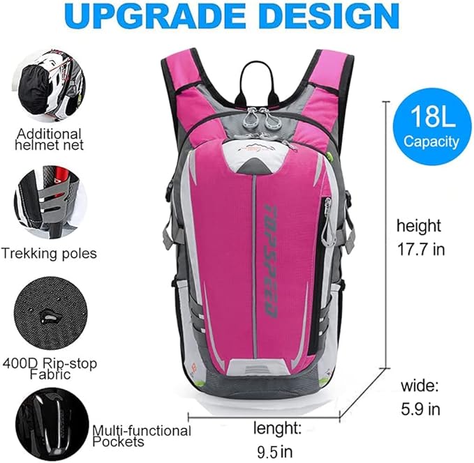 INOXTO Hydration Pack Backpackï¼?8L Hydration Pack Lightweight Water Backpack with 2L Water Bladder Bag Daypack for Hiking Running Cycling Camping Hunting for Women Men