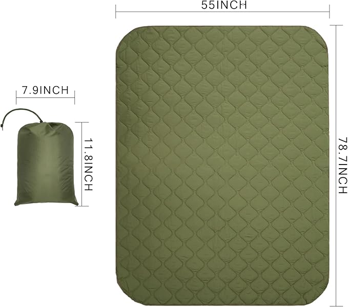 Poncho Liner Military Insulation Outdoor Camping Blanket for Travel, Beach, Grass, Picnic, Car Emergency, Outdoor, Survival
