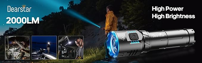 Rechargeable Flashlights Mini Tactical High Lumen, Super Bright LED Small Flashlight with Magnetic Base, High Powered Strong Flash Light, Pocket Outdoor Home Emergency Security Camping