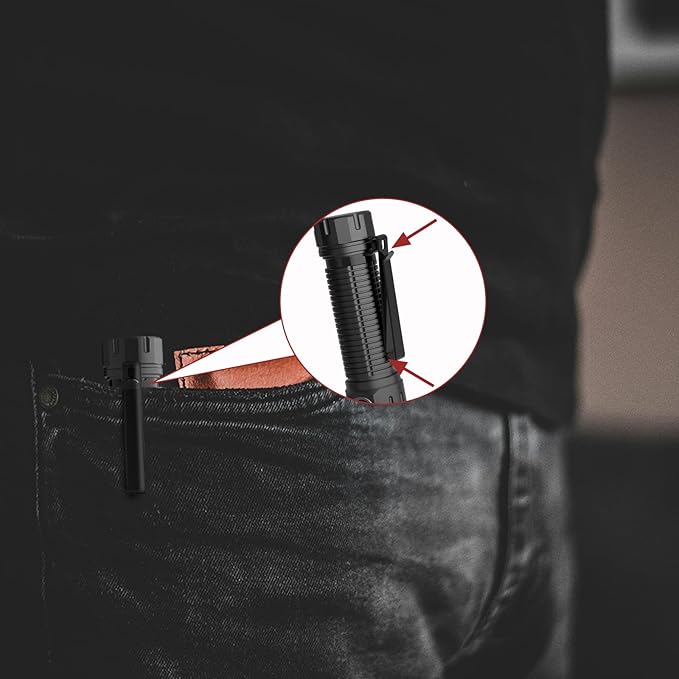 E8 Compact Size Rechargeable Flashlight, 2000 Lumen with 6 Modes, Waterproof and Drop Resistant for Family Events, Camping, Outdoors and Emergency