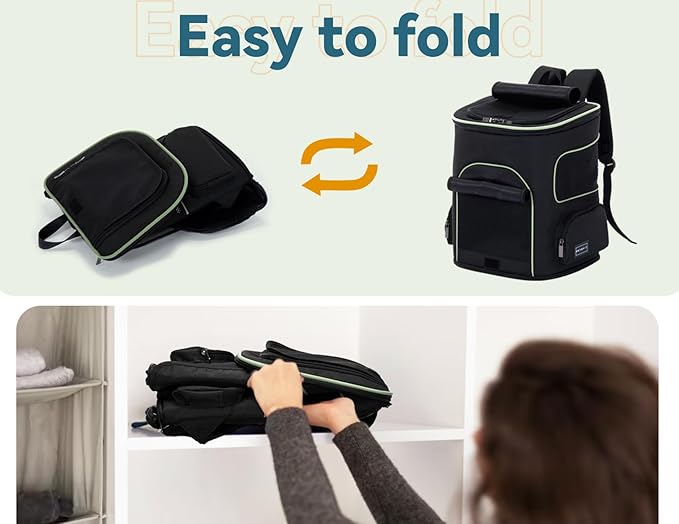 PETSFIT Dog Backpack Carrier with Upgraded Waist Protection Design, Cat Backpacks for Carrying Cats/Dogs/Puppies Up to 22 Pounds. Designed for Hiking Camping Traveling,Black