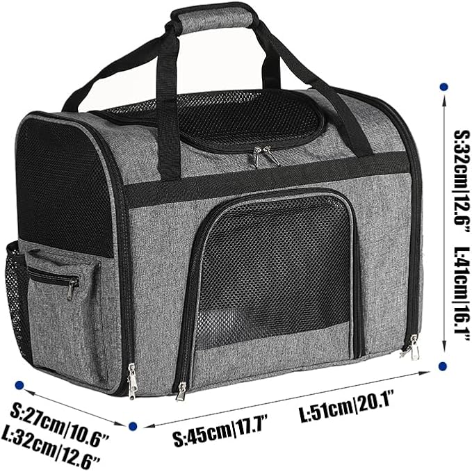 pet Bag Multi Purpose pet Bag Collapsible Portable for Dog cat go Out Traveling Carrier Backpack for Secret Adventures Cat and Dog (Black, S:17.7"X10.6"X12.6”)