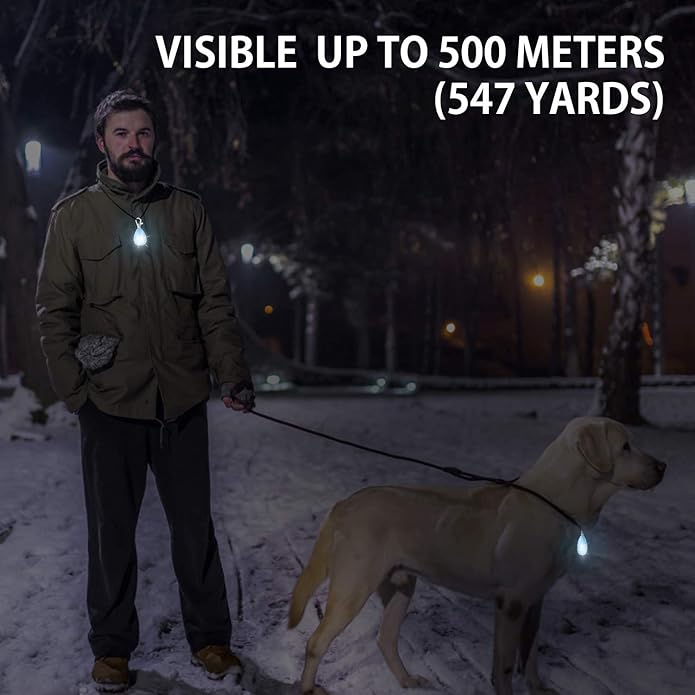 2-Pack Rechargeable Dog Light, Dog Collar Light,Waterproof ,3 Modes LED Dog Safety Lights,Multiple Color Options,Clip On Collar, Leash or Harness,Night Light for Running ,Climbing,Camping or Bike