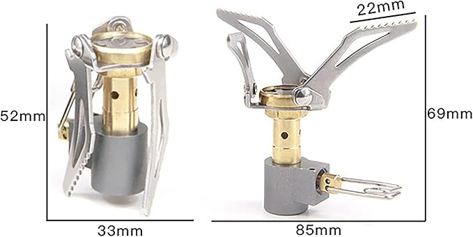 Mini Backpacking Stove,Pocket Rocket Burner,Ultralight Camp Gas Stove,Portable Propane Burner,Lightweight Butane Burner for Camping Hiking Traveling Picnic Outdoor-3000W-Flannel Storage Bag