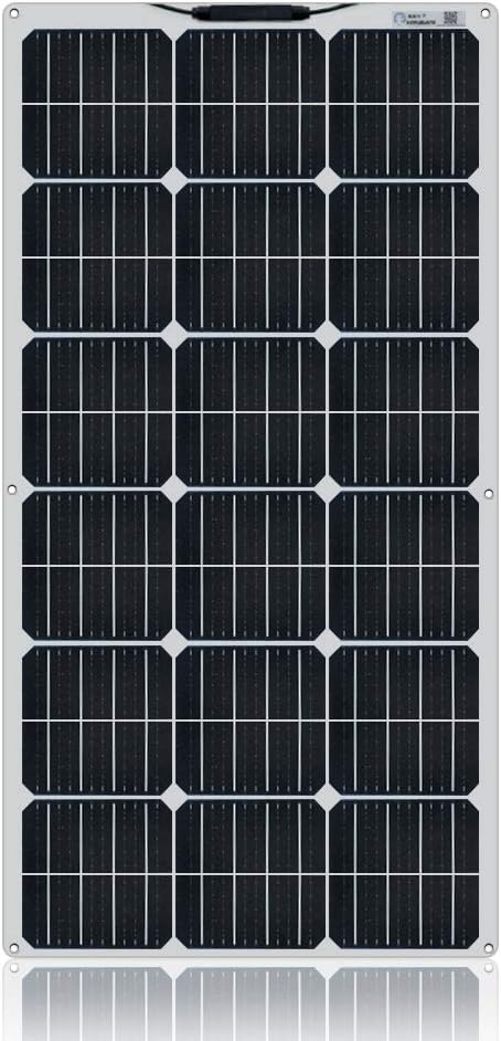 XINPUGUANG Flexible Solar Panel 6pcs 100W 12V Monocrystalline 600W Solar Kit 50A Charge Controller Extension Cable Battery Cable Off-Grid for RV Boat Cabin Tent Car (600W-1)