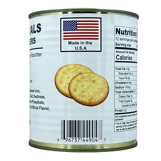Future Essentials Sailor Pilot Bread Crackers 9.9 Oz per Can Ship’s Biscuit Ready to Eat Survival Food #2.5 Can (12 Servings Each) Pack of 1 Long-Term Emergency Storage Food 30-Year Shelf Life