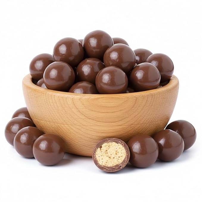 NY Spice Shop Belgian Dark Chocolate Malt Balls Party Decorations - 3 Pound Malted Milk Balls Candy Birthday Gifts - Chocolate Malted Milk Ball - Dark Chocolate Malt Ball Holiday Snacks