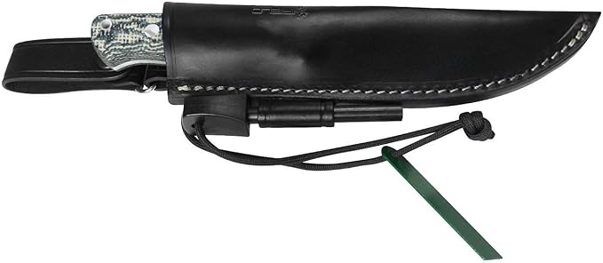 iFIELD Bushcraft Survival Knife Workout EL29121 ??4.52??MOVA-58 Full-Tang Satin Blade, TRF Granite Handle, Multi-Position Leather Sheath, Outdoor Camping & Hunting Tool
