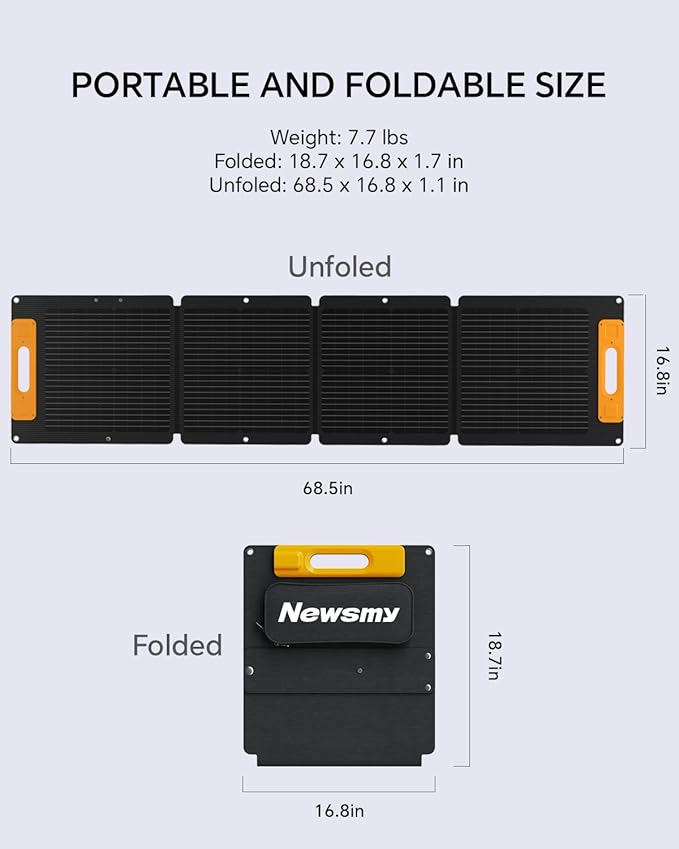 100W Portable Foldable Solar Charger, 19V Monocrystalline Panel with 22% Efficiency, IP65 Waterproof, for Power Stations and Outdoor Camping, Includes DC/Anderson/XT60 Cables, Adjustable Kickstand