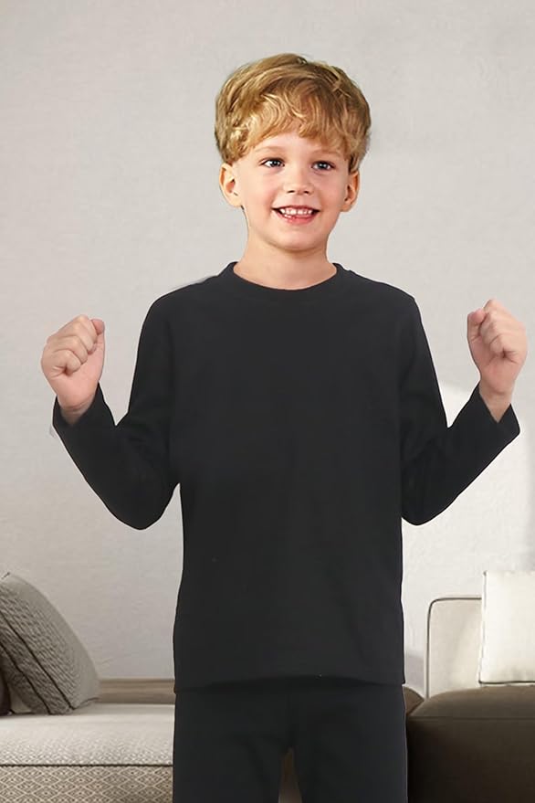 Family Feeling Kids' Long Sleeve Crewneck Boys Tee T-Shirt