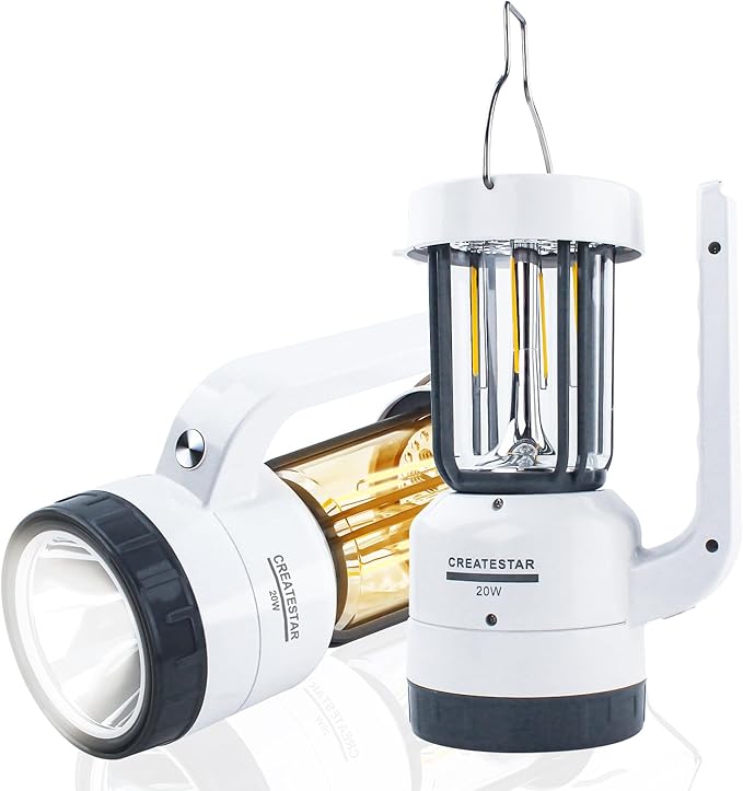 Rechargeable Battery Camping Lantern, Super Bright Flashlights Emergency, Hanging Camping Lights with 4 Modes for Hiking, Car Repair, Outdoor