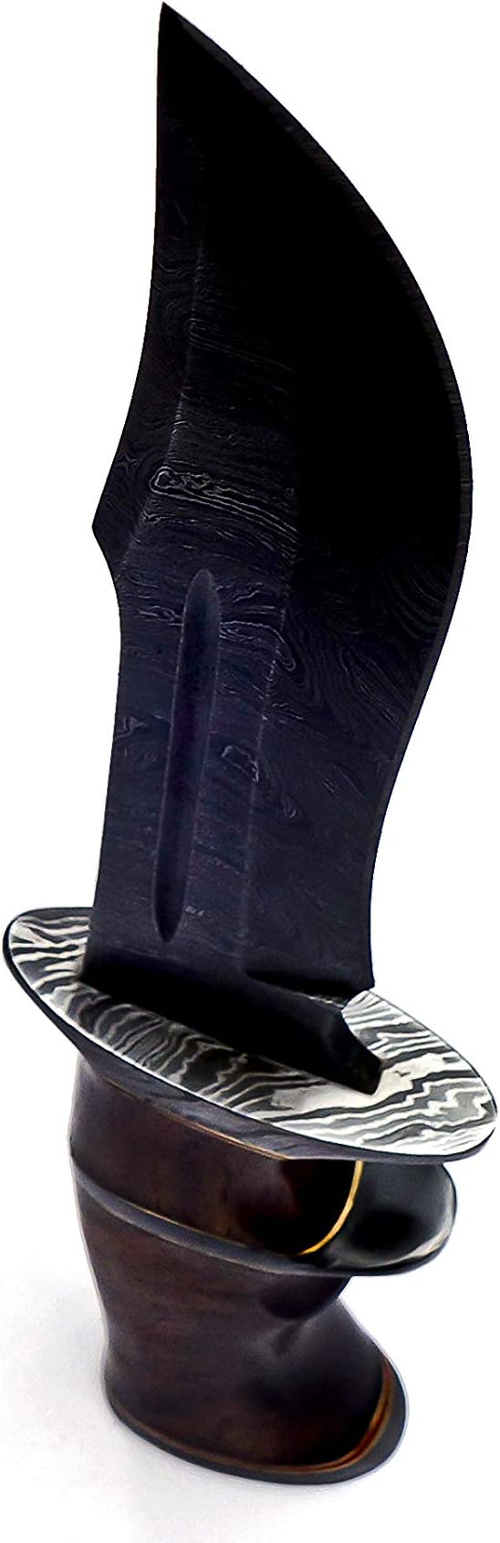 Nooraki 13" - Handmade Damascus Steel Fixed Blade Hunting Knife with Leather Sheath, Multipurpose Knife with Rosewood Handle for Everyday Carry, Outdoor Camping & Hunting Gift (RoseWood-1)