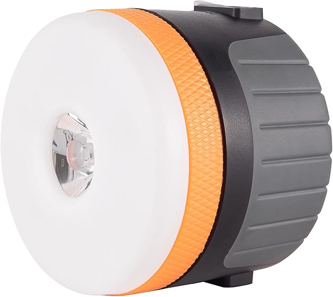 LIT-PaTH LED Camping Light, Rechargeable Lantern with Magnet Base, 4400 mAh, Survival Kit for Emergency, Hurricane, Outage, Large Orange, 1 Pack