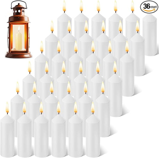9 Hour Emergency Candles for Lantern (Lantern Not Included) 3.5 Inch White Candles Long Burning Survival Bougie Bulk for Outdoor Camping Power Outage Emergency Survival Preparedness