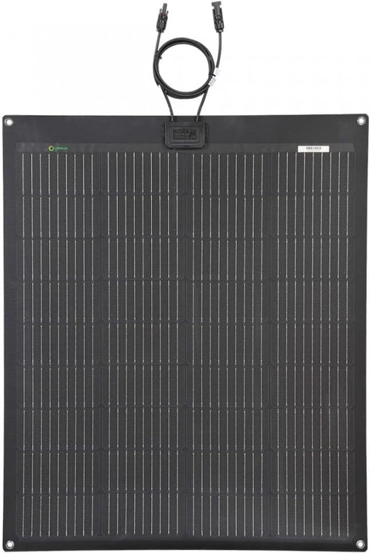 Lensunsolar 100W 12V ETFE Flexible Solar Panel, 33.5x28in, PERC 9BB 23.5%+ Efficiency Mono Solar Cells, for Campers, RVs, Boats, Tent