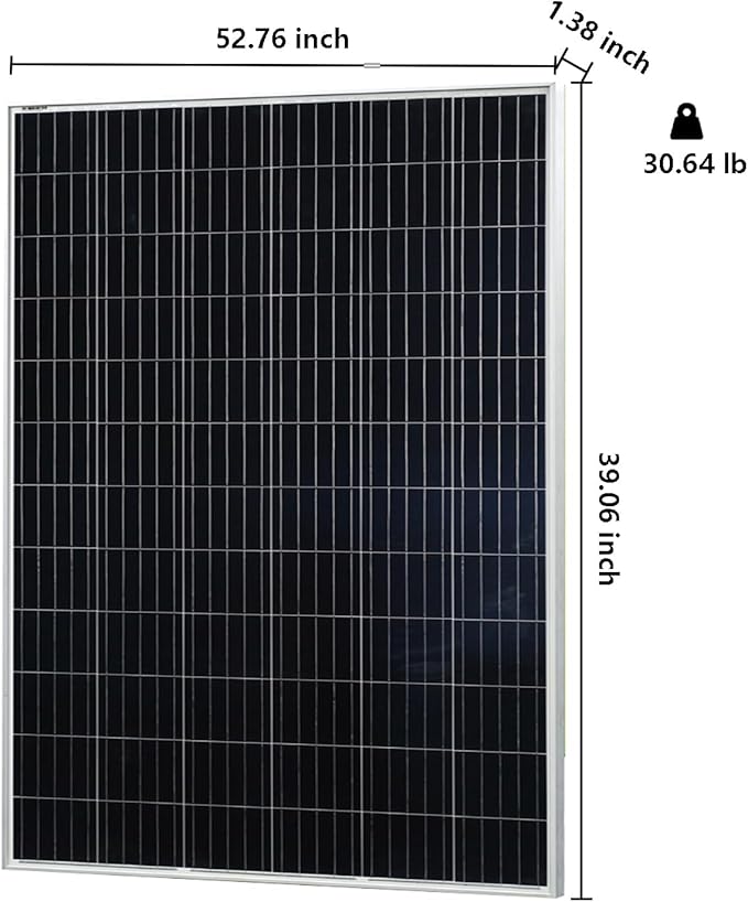 2Pcs 240W Monocrystalline Solar Panel, High Efficiency PV Modules, Ideal for RV, Trailer, Camper, Marine, Rooftop, Home, Off-Grid Total 480W