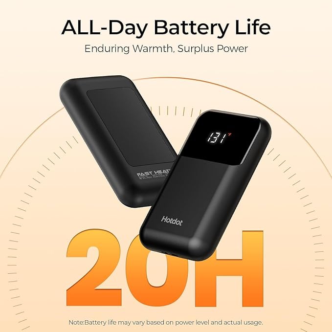 AI Hand Warmers Rechargeable 2 Pack, 4 Heat Levels (104??31°F), Real-Time Temp & Battery Display, Electric Hand Warmers, Fast Heating, Fits in Gloves/Pocket, Gifts for Women & Men