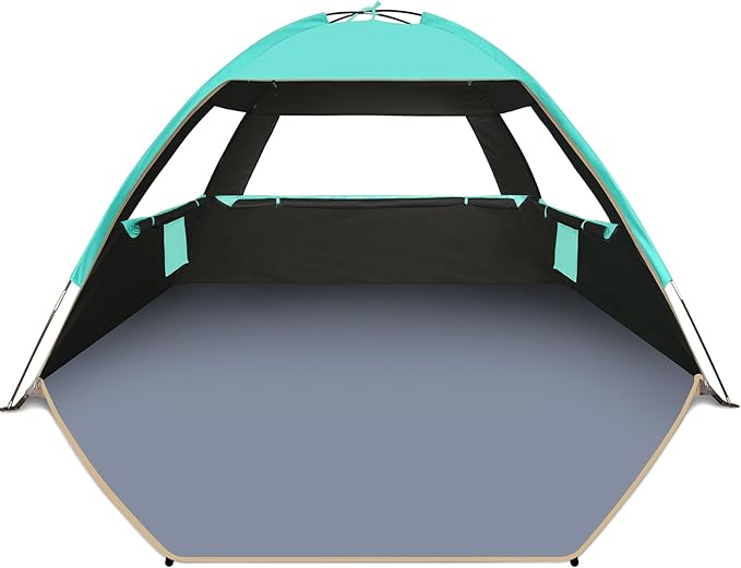 Gorich Beach Tent Sun Shelter for 3/4-5/6-7/8-10 Person with UPF 50ï¼?UV Protection, Lightweight & Easy Setup Beach Shade Canopy, Portable Beach Shade Tent Beach Cabana