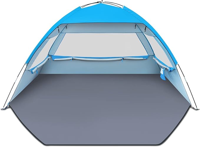 Gorich Beach Tent Sun Shelter for 3/4-5/6-7/8-10 Person with UPF 50ï¼?UV Protection, Lightweight & Easy Setup Beach Shade Canopy, Portable Beach Shade Tent Beach Cabana