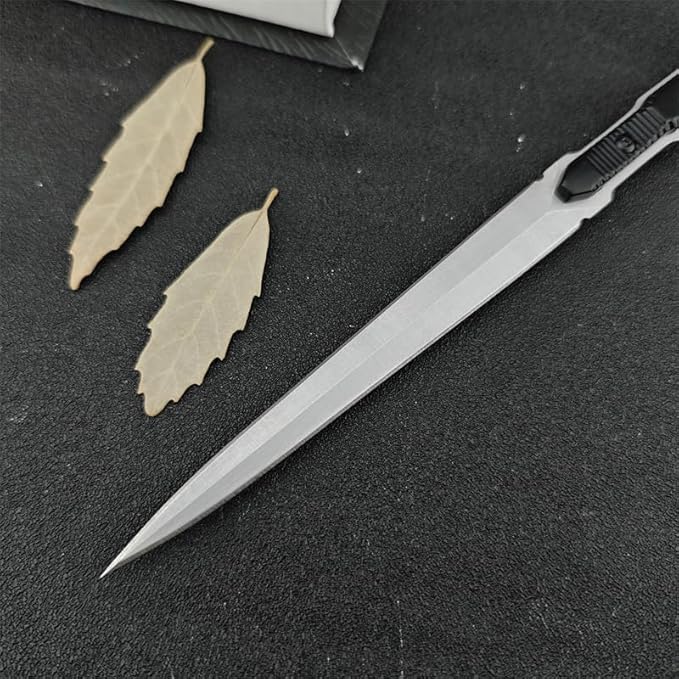 9.5in Tactical Fixed Blade Knife with Kydex Sheath,8Cr13Mov Steel Blade Aluminum Handle,Outdoor Survival Camping Fishing Hunting Knife Cutting Tool, Best Gifts for Men (Silver)