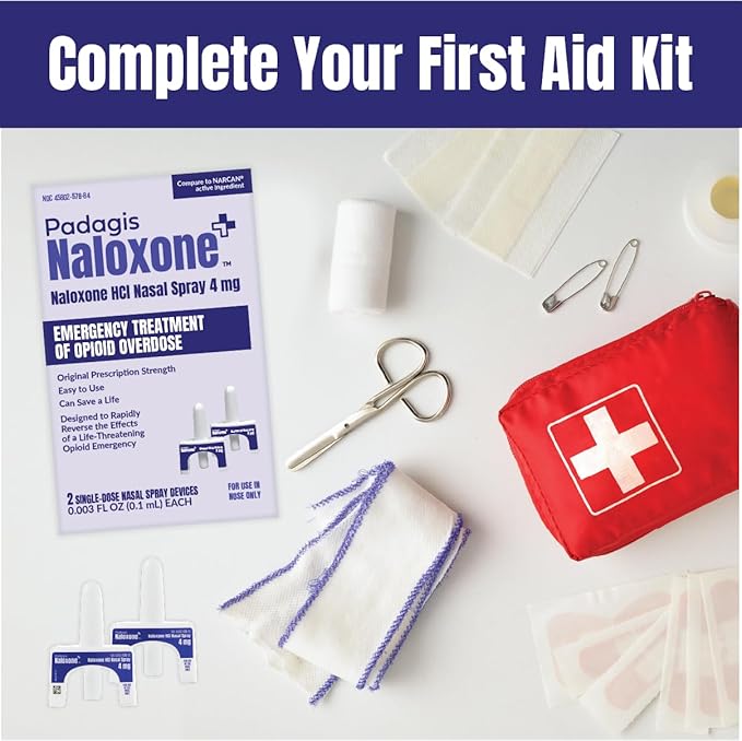 Naloxone HCI Nasal Spray, 4 mg ??Emergency Treatment for Opioid Overdose - Rapid-Response Opioid Overdose Reversal, 2 Dose Single Use Nasal Spray