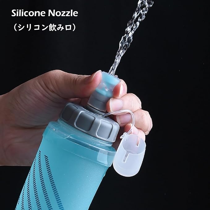 TRIWONDER Soft Flask Collapsible Water Bottles Running Bottle BPA-Free Foldable Handheld Runner Water Flask for Hydration Pack Marathon Hiking Cycling Climbing Travel