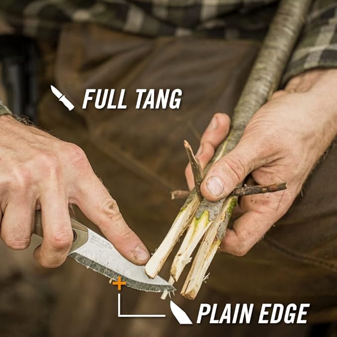 Gerber Gear Principle - Fixed-Blade Survival Knife for Hunting, Camping & More - Features Firestriking Spine & Triple Mounting Sheath - Made in USA - Black
