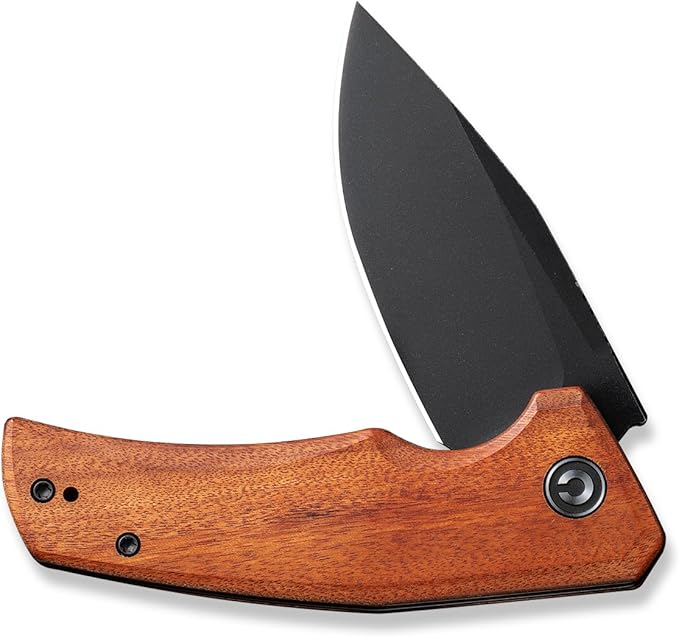 CIVIVI Pocket Knife for EDC, Regulatron Folding Knife for Men with Flipper Opener, Liner Lock, 2.98" Nitro-V Blade Wood Handle for Camping, Hunting C23006-3