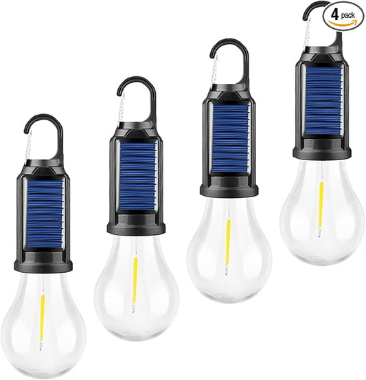 MODOAO Solar Tent Lights USB Rechargeable Led Camping Lantern ,Outdoor Hanging Light Bulbs with Clip Hook for Camping, Christmas, Decorations, Emergency,Flashlight (1pcs) (4)