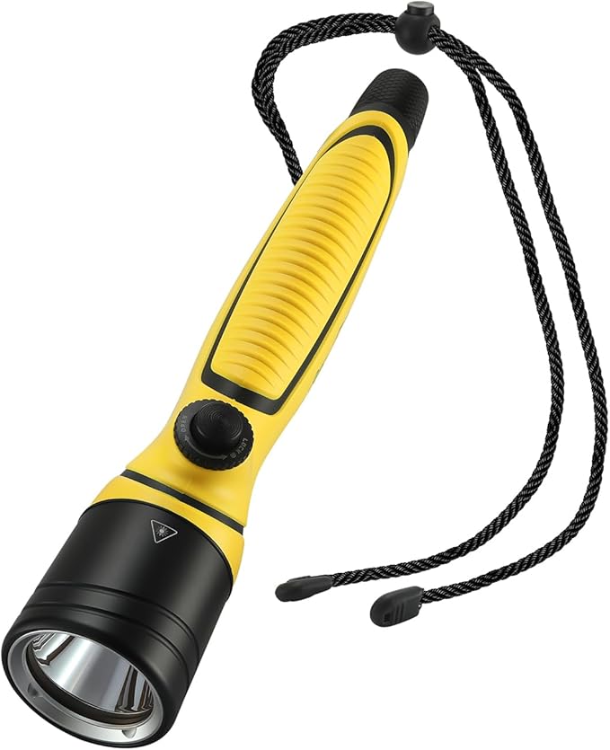 Premium Diving Safety Light – Powerful Waterproof Flashlight for Scuba Gear & Spearfishing – Up to 300 Meters Range, IPX8 Rated Dive Light