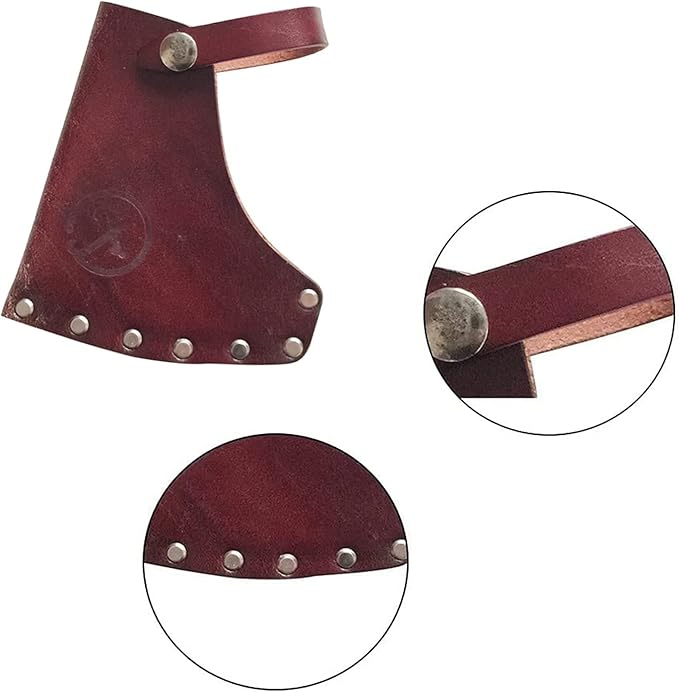 Kyien Leather Hatchet Axe Sheath Protector Tool - Head Cover with Leather