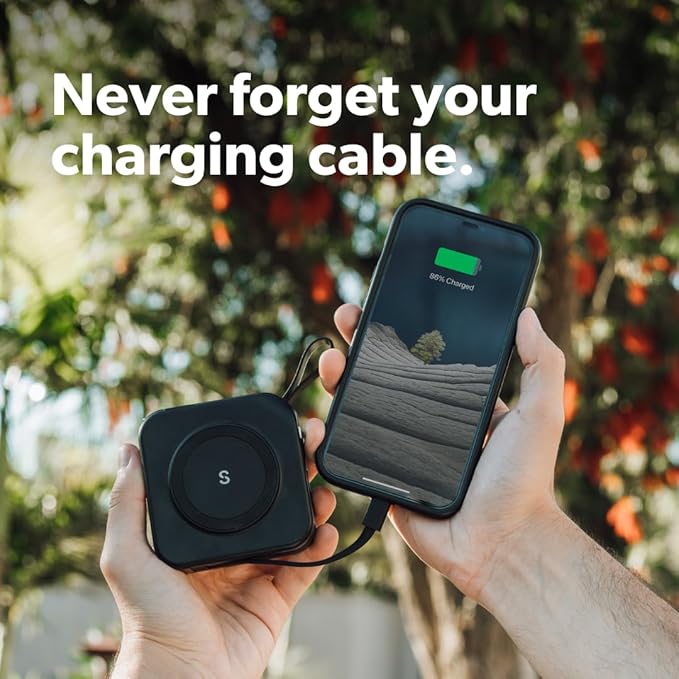 SnapWireless PowerPack Universal - 5 in 1 MagSafe Compatible Travel Charger | Universal Adapter | Travel Power Bank | Included Adapter Plug (Midnight Black)
